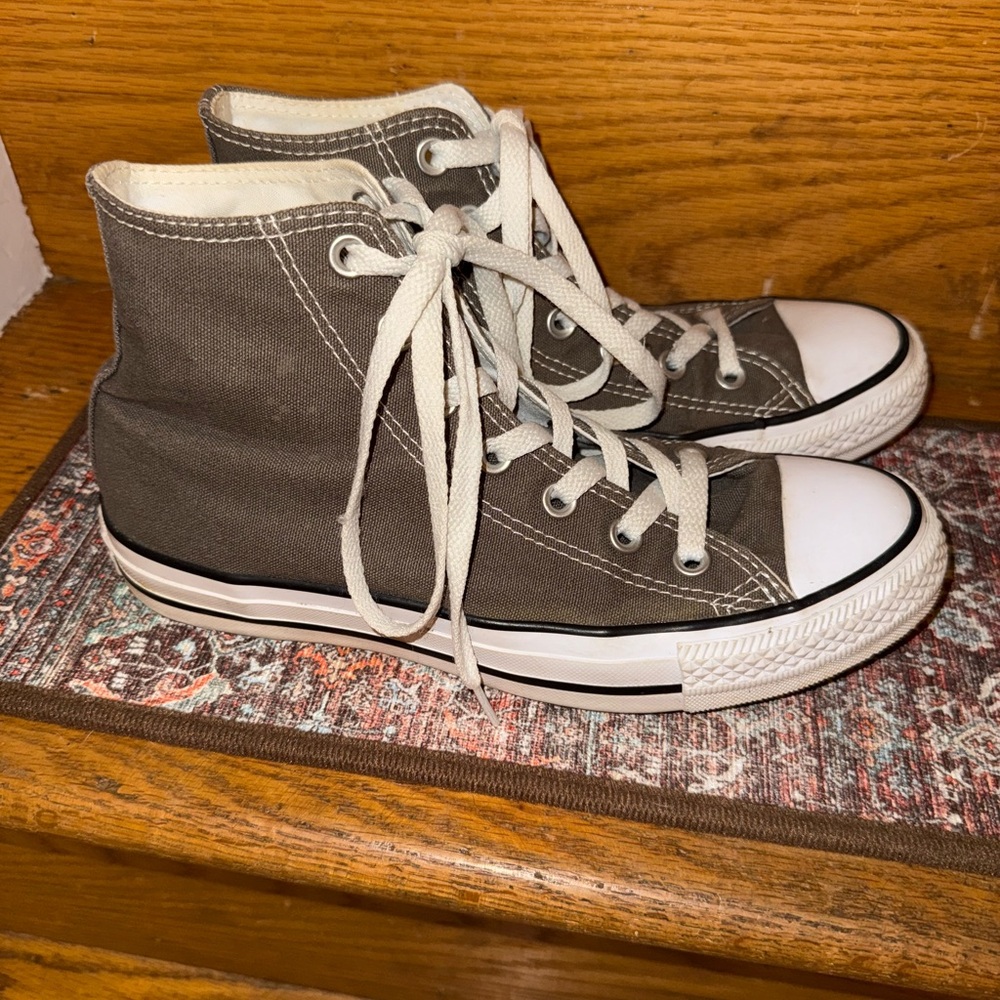 Gray High-Top Converse Sneakers